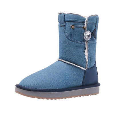 Cheky - Winter Short Women's Denim Snow Boots