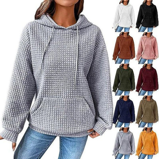 Cheky - Women's Loose Casual Solid Color Long-sleeved Sweater