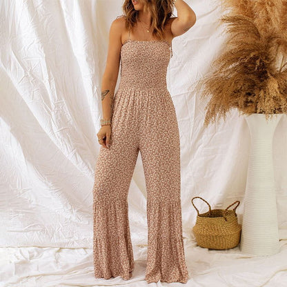 Cheky - Spaghetti Strap High Waist Jumpsuit For Women