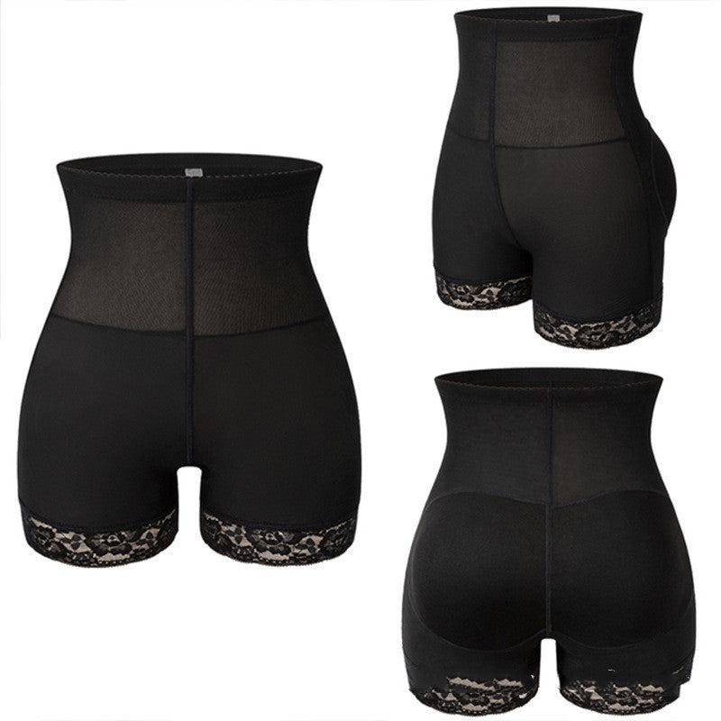 Cheky - High Waist Lace Cushion Sponge Body Shaping Pants