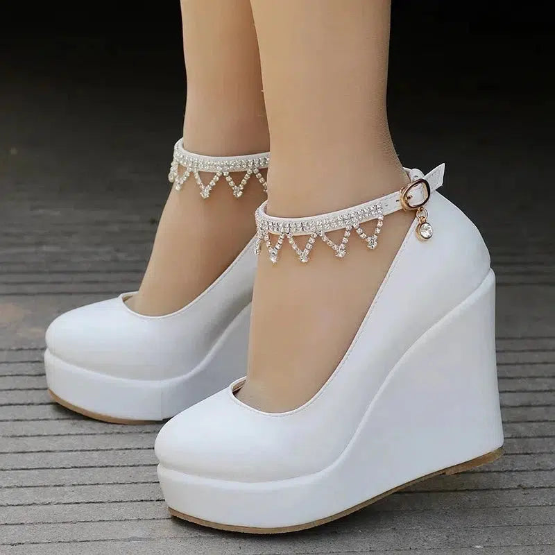 Cheky - Crystal Queen Ankle Strap Platform