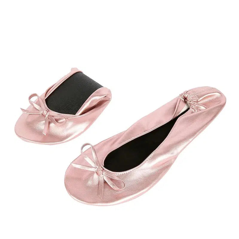 Cheky - Women Shoes Flats Portable Fold Up Ballerina