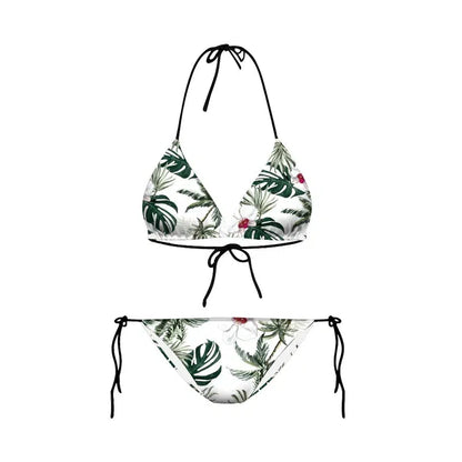 Cheky - Bikini 2023 Plavky Mujer Sexy Set Swimsuit biquini Skull Printed Women Bra Swimwear Green Bathing Suit Bikinis Y03002