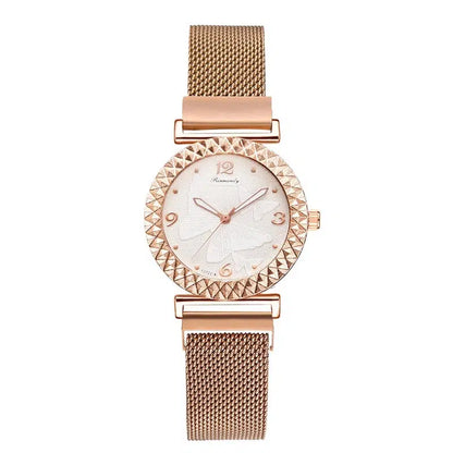 Cheky - 5PCS Women Watch Set Luxury Rose Gold Dress Quartz Watch Bracelet Ladies Sports Wrist Watch Clock Gift Women Relogio Feminino