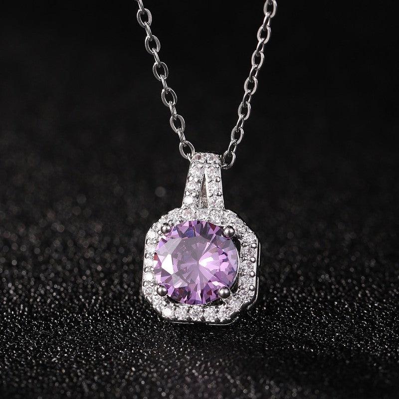 Cheky - Perfume Bottle Pendant Necklace Women's Full Diamond