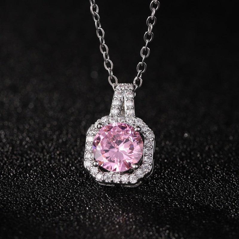 Cheky - Perfume Bottle Pendant Necklace Women's Full Diamond