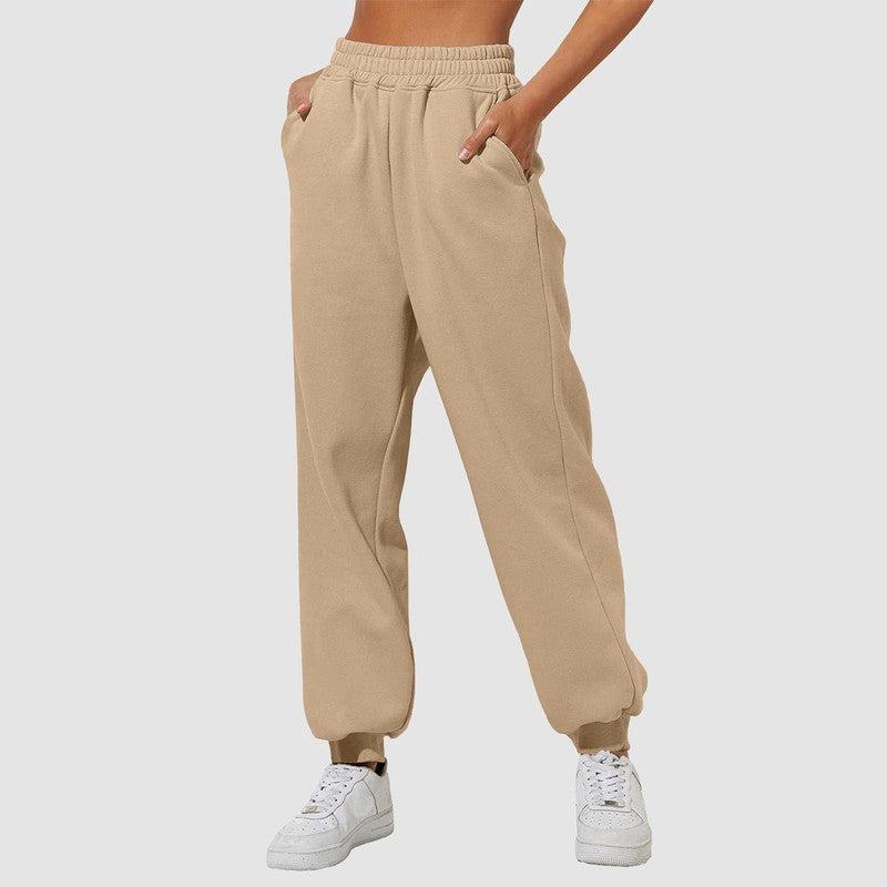 Cheky - Women's Trousers With Pockets High Waist Loose Jogging Sports Pants Comfortable Casual Sweatshirt Pants