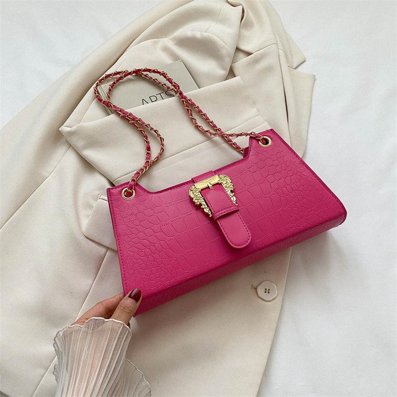 Cheky - Women's Fashion Simple Chain Fashion Bag Shoulder Bag Casual Trend Crossbody Small Square Bag