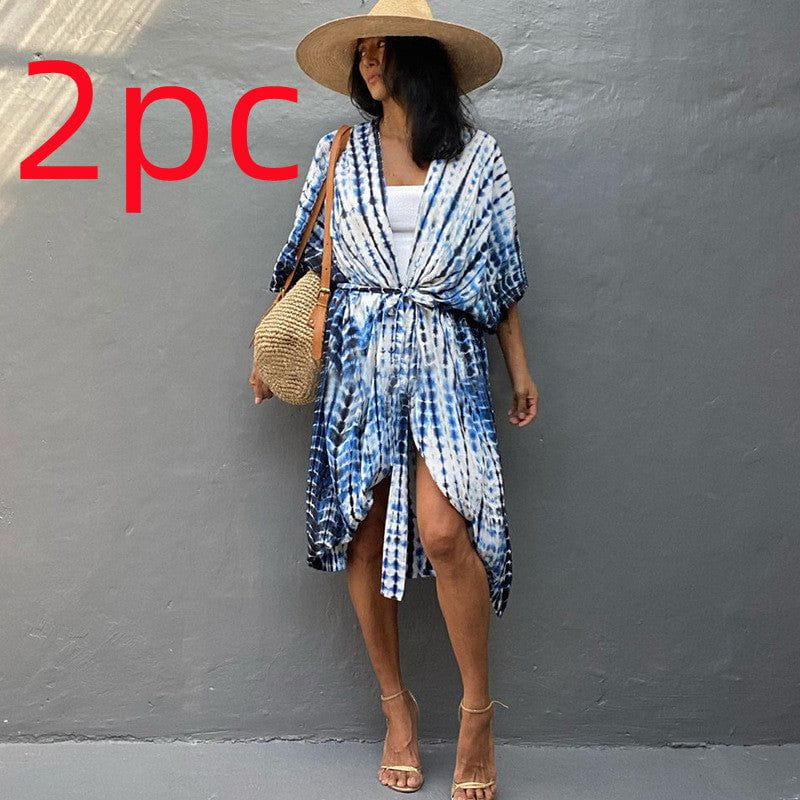 Cheky - Polyester Ladies Sun Protection Resort Beach Dress Cover Up