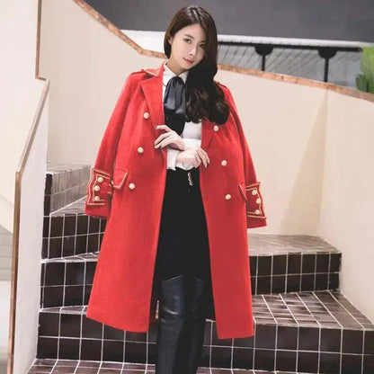 Cheky - British court military uniform wind long woolen coat