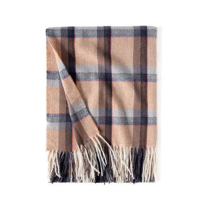 Cheky - Contrast Check Print Of Cashmere Scarf