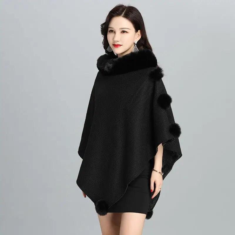 Cheky - Fashion Faux Fur Jacket Women Shawl Scarf