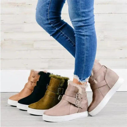 Cheky - Flat Short Boots Women Fashion Casual