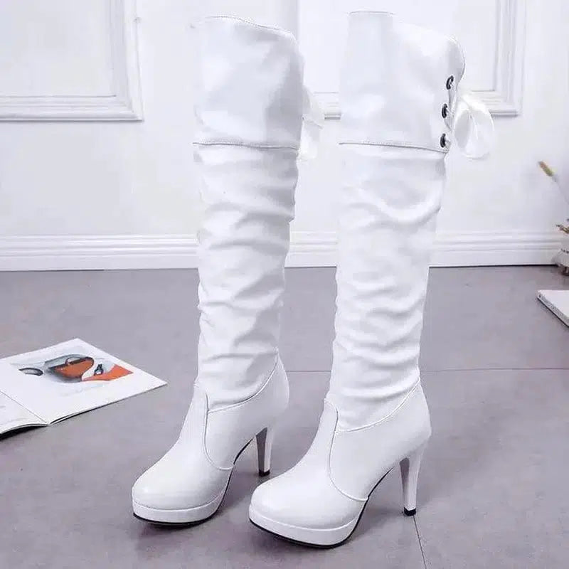 Cheky - New all-match high heel women over the knee boots