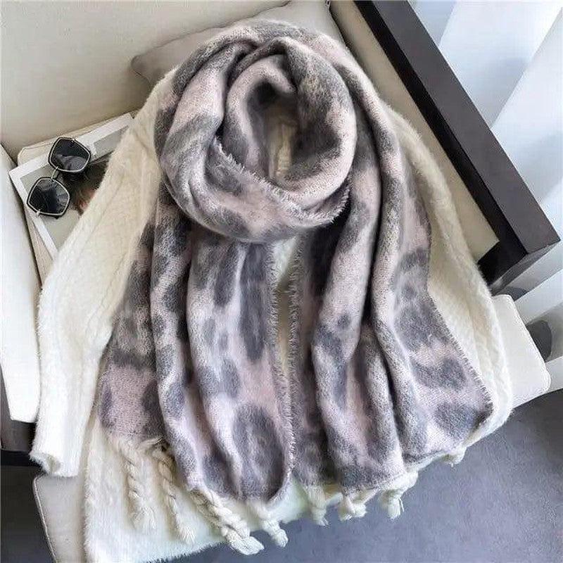 Cheky - Winter Scarf Women Cashmere Warm Pashmina Solid Female Scarv