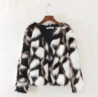 Cheky - Women's Faux Fox Coat Short Fur