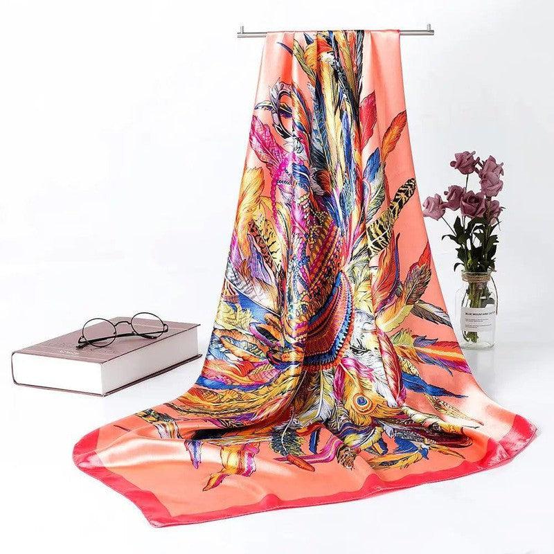 Cheky - Women's Silk Scarf Multi-functional Small Silk Satin Shawl